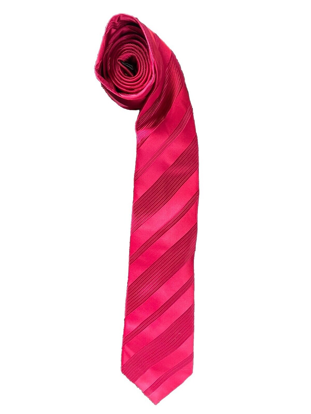 Donald J Trump Signature Collection Tie Red Striped Woven Silk Necktie.